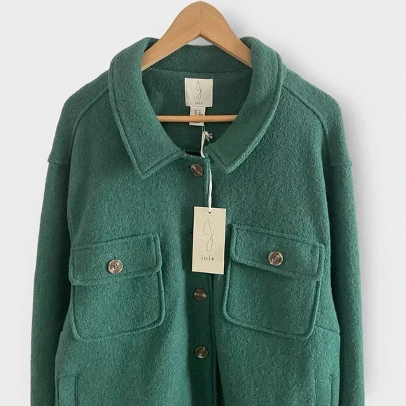 JOIE Wool blend Green Jacket Size 3X - Picture 2 of 9